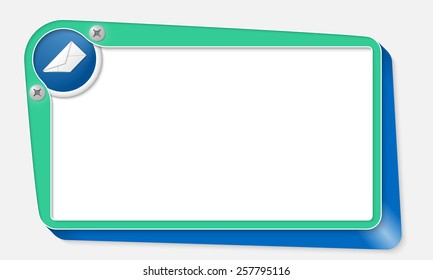 green vector box with screws and envelope