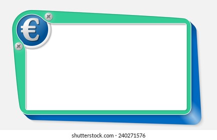 green vector box with screws and euro symbol