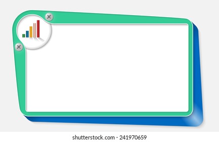 green vector box with screws and graph