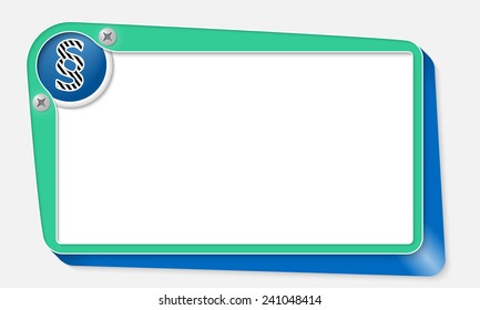 green vector box with screws and paragraph