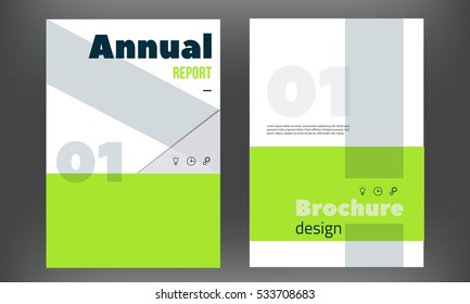 Green Vector brochure cover template. Business annual report design,clean flyer, professional corporate identity