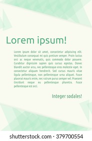 Green vector Brochure Flyer design