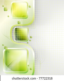 green vector business card