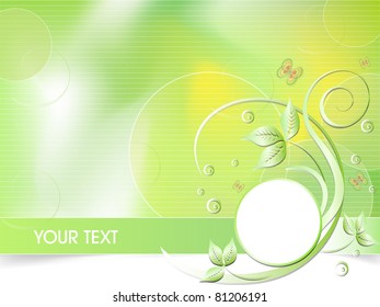 green vector business card