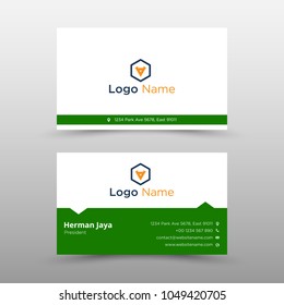 Green Vector Business Card Template
