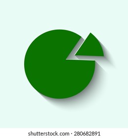 green Vector Business Growing Chart Presentation Icon