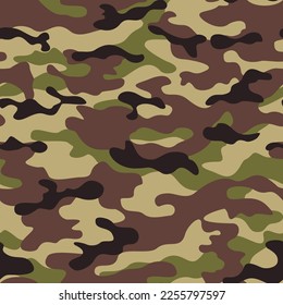Green vector camouflage pattern, modern trendy texture, army background.