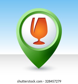 green vector chart symbol pointer with icon of bar map vacation bar world travel index holiday point yellow labor tourism red guide orange gold sign object site business place green golden road locati