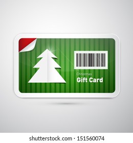 Green Vector Christmas Gift Card
