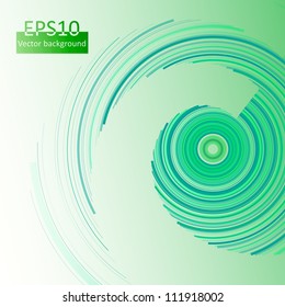 Green vector circle in eps10