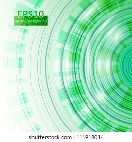 Green vector circle in eps10