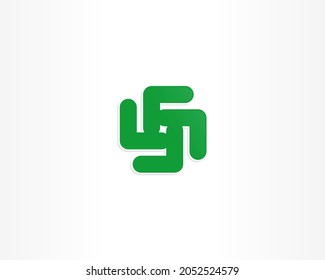 icono de diseño de logotipo de concepto de vector verde