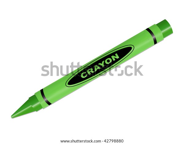 Green Vector Crayon Stock Vector (Royalty Free) 42798880