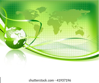 green vector design template with earth globe