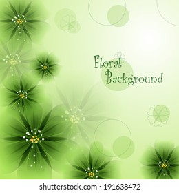 Green vector floral background