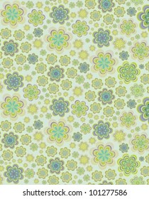 Green vector floral pattern