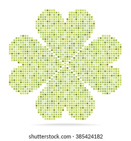 green vector four leaf clover