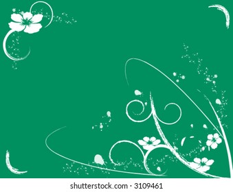 a green vector frame