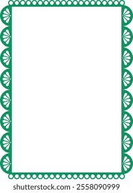 Green vector frame. Mexican fiesta, Cinco de Mayo - holiday frame, social media story. Design element for banner, poster.