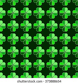 Green Vector Geometric Pattern with Quatrefoils. Abstract Background Illustration.