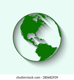 green Vector globe icons