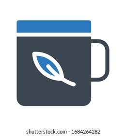 green vector glyph color icon 