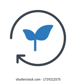 green vector glyph color icon 