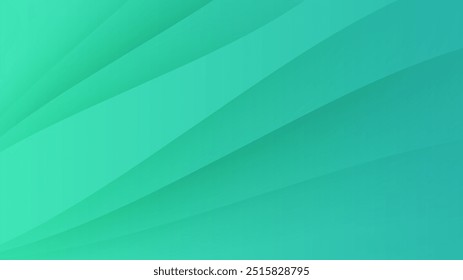Green vector gradient abstract background with shapes elements