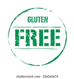 Green vector grunge stamp GLUTEN FREE