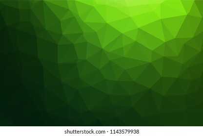 Green vector hexagon mosaic texture. Glitter abstract illustration with an elegant design. A completely new design for your business.