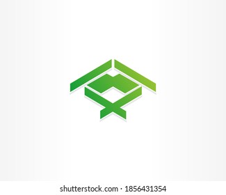 Plantilla de diseño de logotipo de icono de vector verde