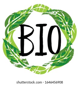 Icono de vector verde, logotipo para productos vegetarianos, vegetales