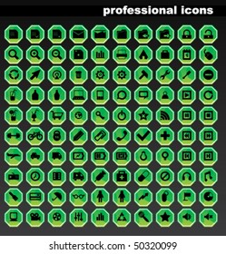 Green vector icons