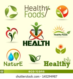 Green Vector Icons Set. Graphic Design Editable For Your Design.