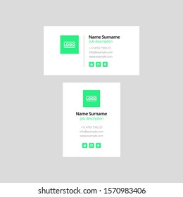 Green Vector Illustration Of Corporate Email Signature Design