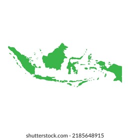 Green vector Indonesia map isolated on a white background vector EPS 10