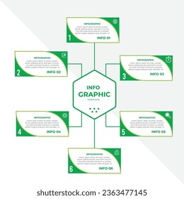 green vector infographic business template