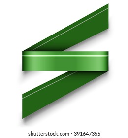 Green vector infographics design isolated on the white without sample texts. Banner for web design, flyers or design elements. Infographic ribbons.