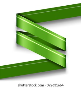 Green vector infographics design isolated on the white without sample texts. Banner for web design, flyers or design elements. Infographic ribbons.