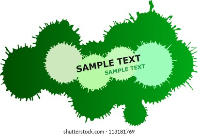 Green vector ink drops