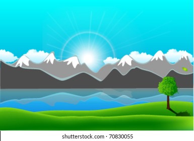 Green Vector Landscape
