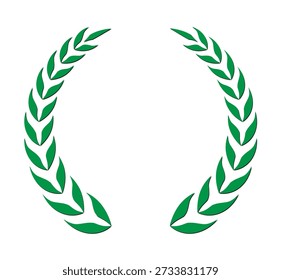 Green vector laurel leaves design 