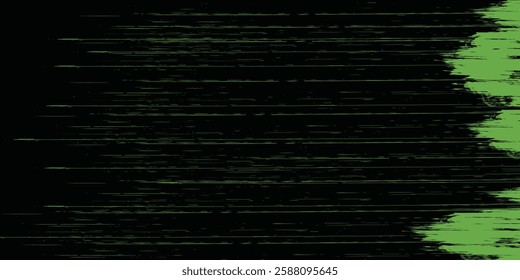 Green vector layout with flat lines  on backround black. Decorative shining illustration with lines on abstract template.