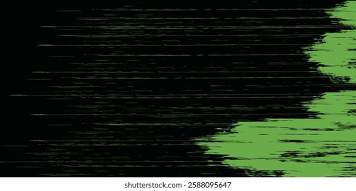 Green vector layout with flat lines  on backround black. Decorative shining illustration with lines on abstract template.