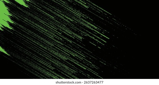 Green vector layout with flat lines  on backround black. Decorative shining illustration with lines on abstract template.