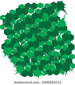 Grüne Vektorblätter auf weißem Hintergrund