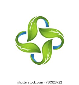 Green Vector Leaves Serial Concept 1 7 Logo