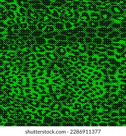 Green Vector leopard background. Seamless pattern.