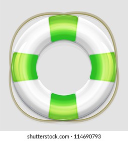 Green vector life buoy