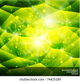 Green vector light background